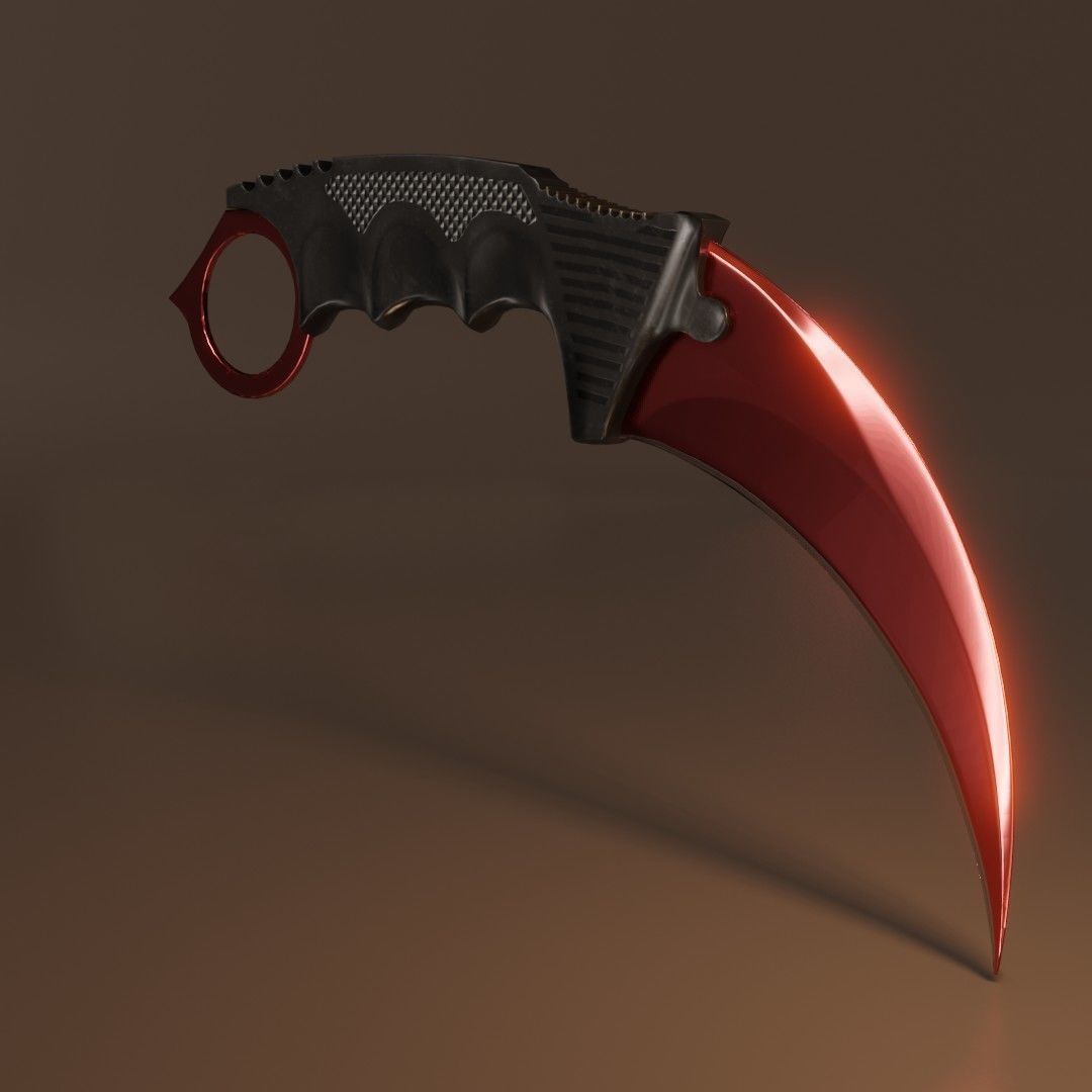The Karambit - CS GO FanArt Low-poly 3D model_5