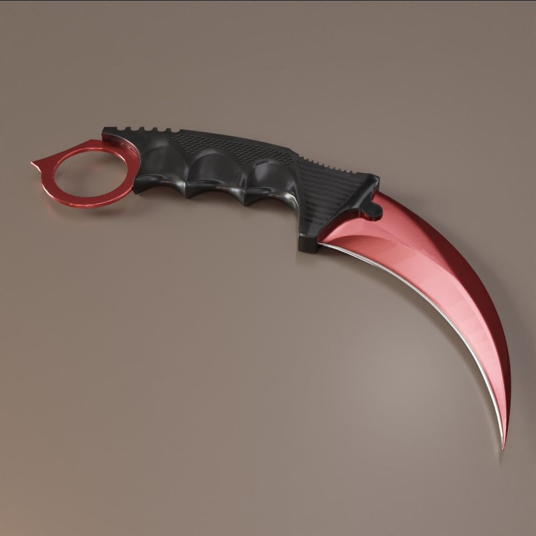 The Karambit - CS GO FanArt Low-poly 3D model_3