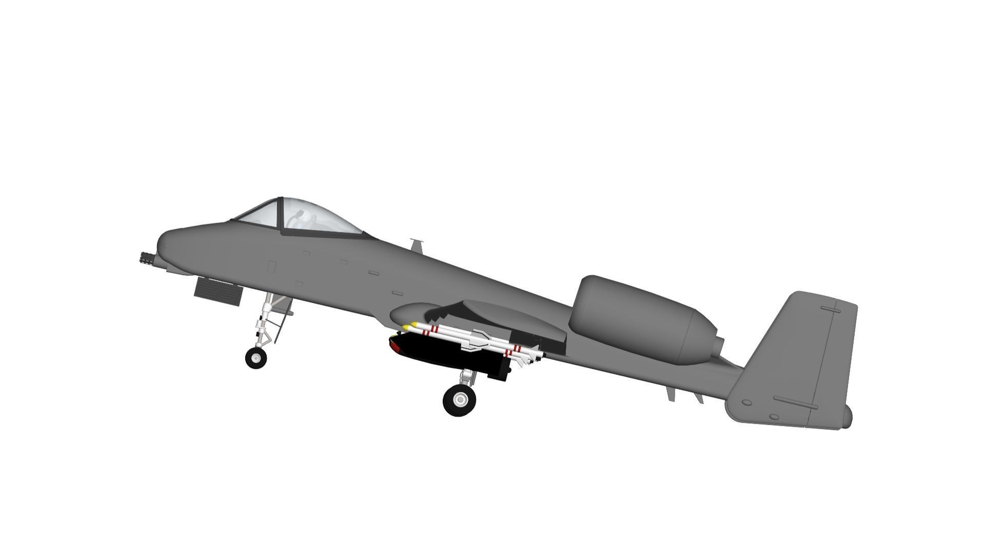 Fairchild Republic A-10 3D model_2