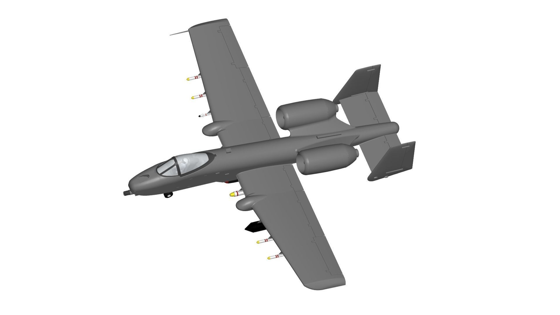 Fairchild Republic A-10 3D model_1