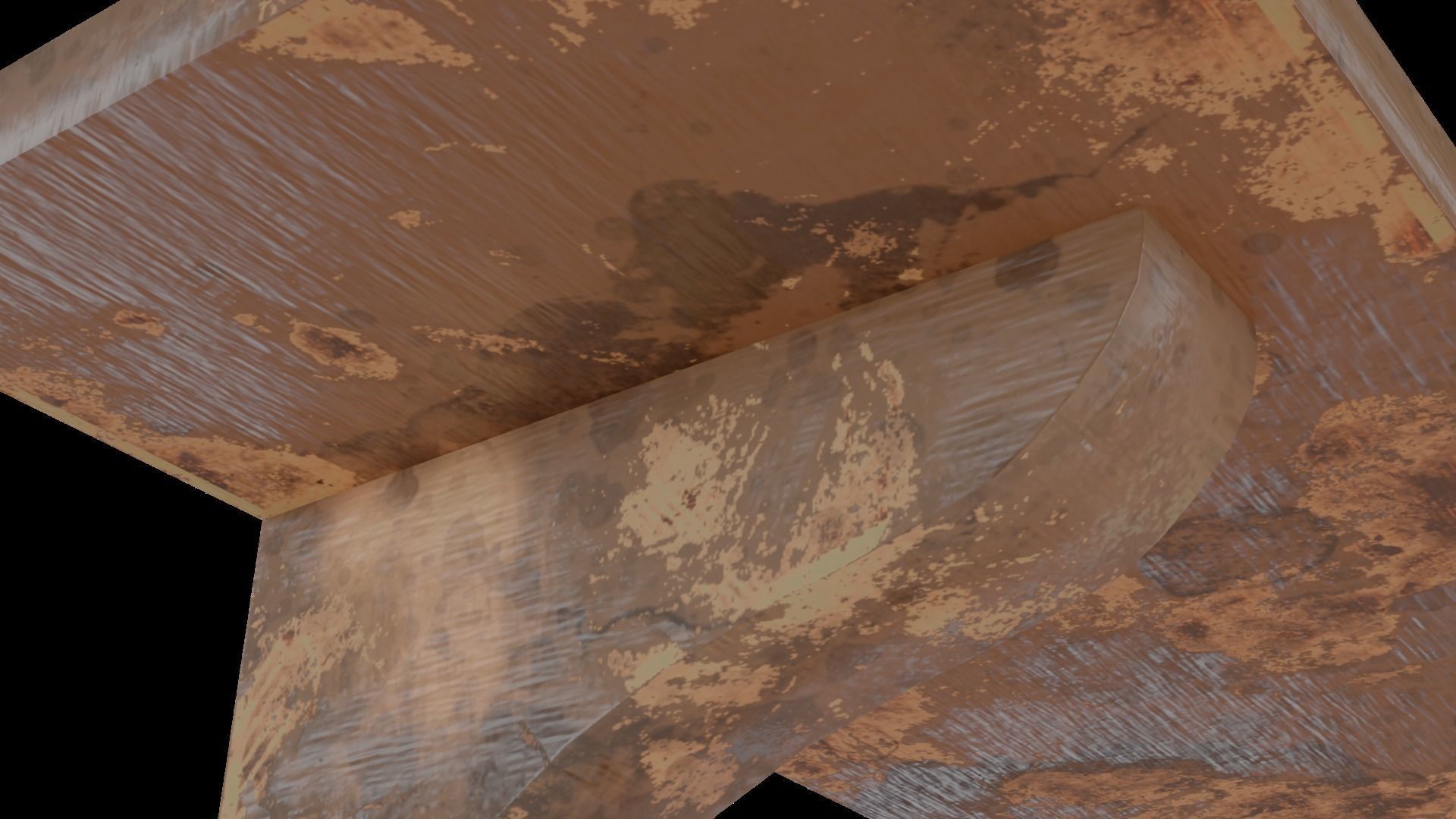 Old Shelf  - game ready Low-poly 3D model_4