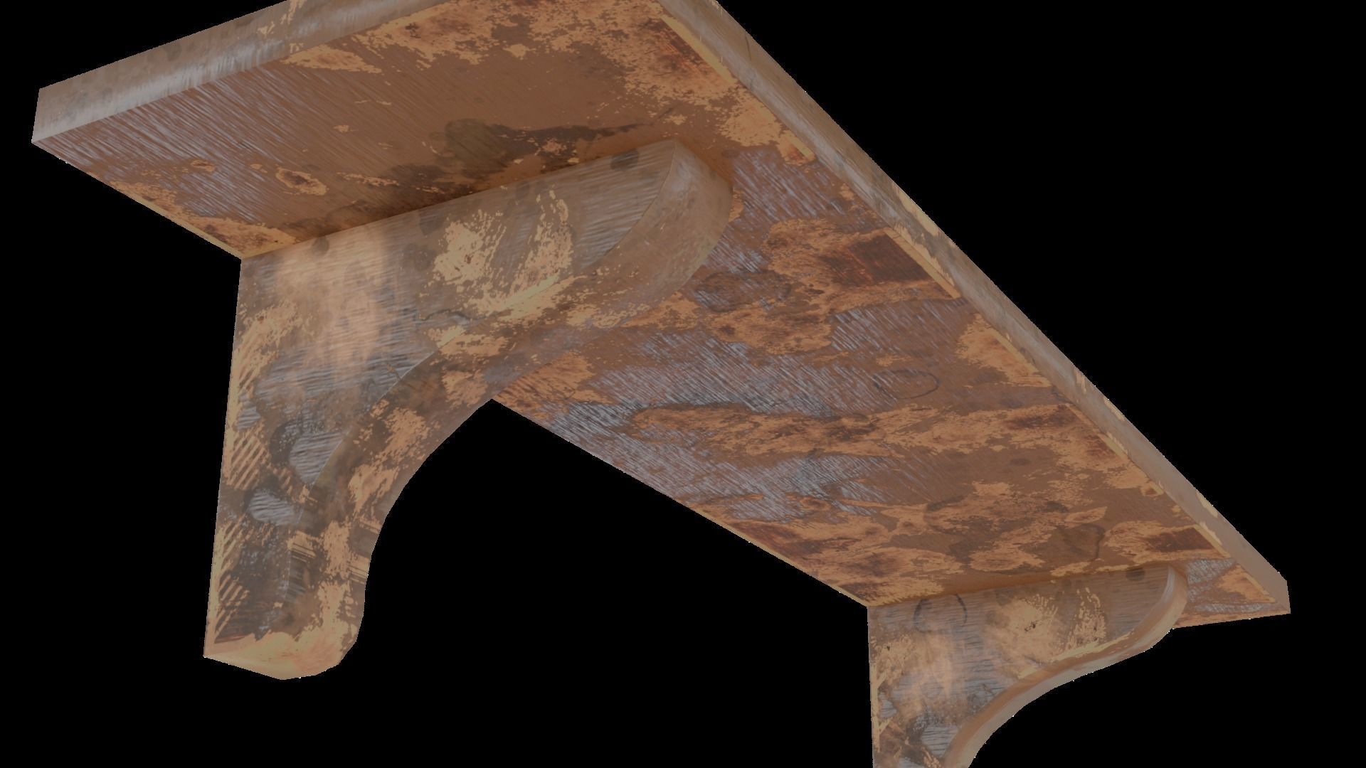 Old Shelf  - game ready Low-poly 3D model_2