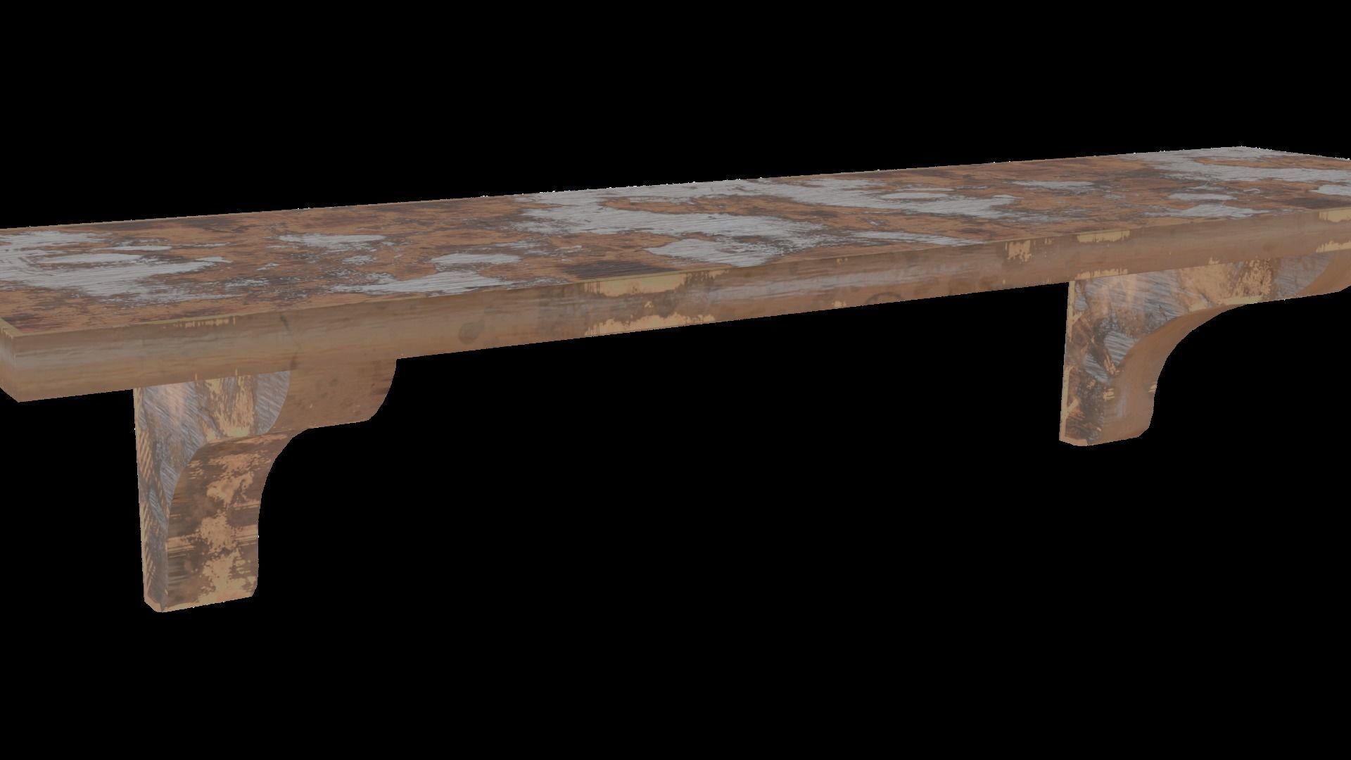 Old Shelf  - game ready Low-poly 3D model_8