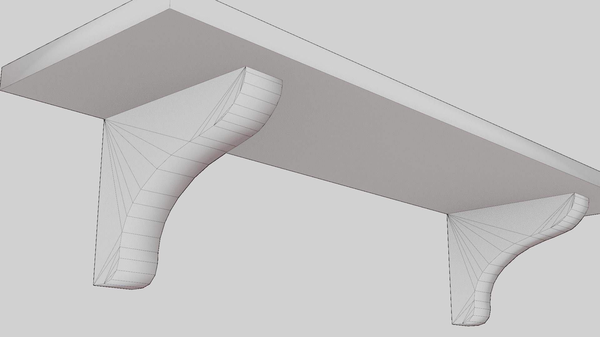 Old Shelf  - game ready Low-poly 3D model_16