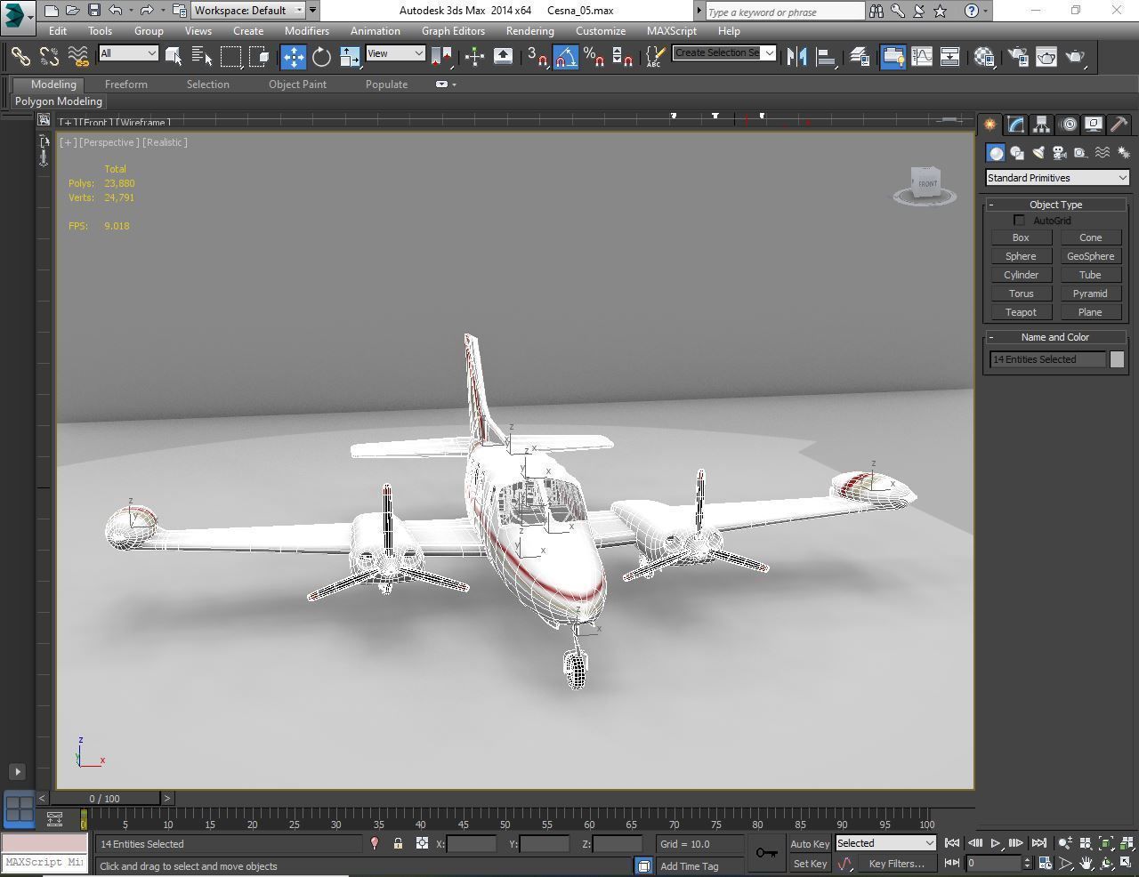 Cessna 401 Low-poly 3D model_17