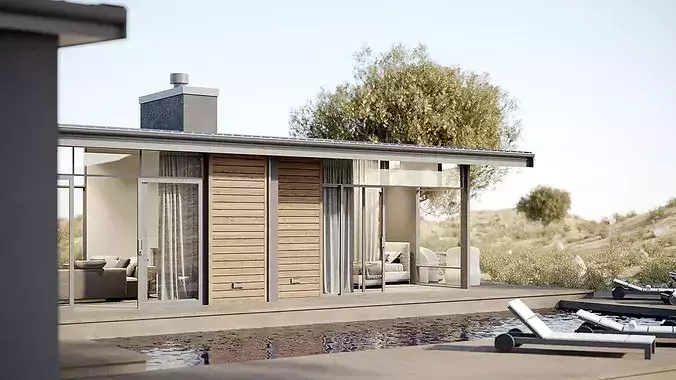 Corona - C4D Scene files - House Karoo Exterior 3D model 4