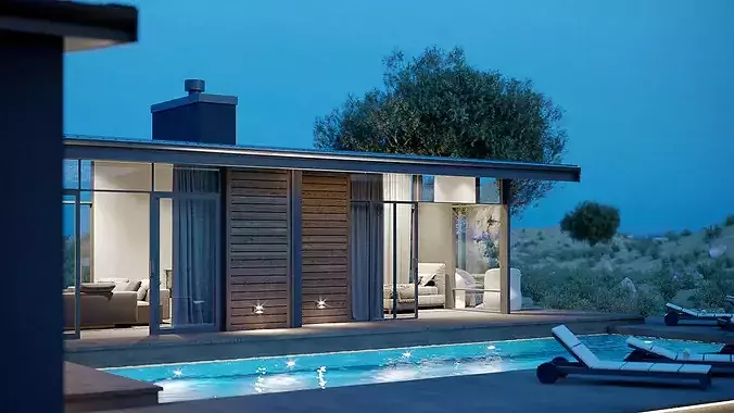Corona - C4D Scene files - House Karoo Exterior 3D model 5