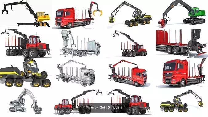 Forestry Set holland excavator