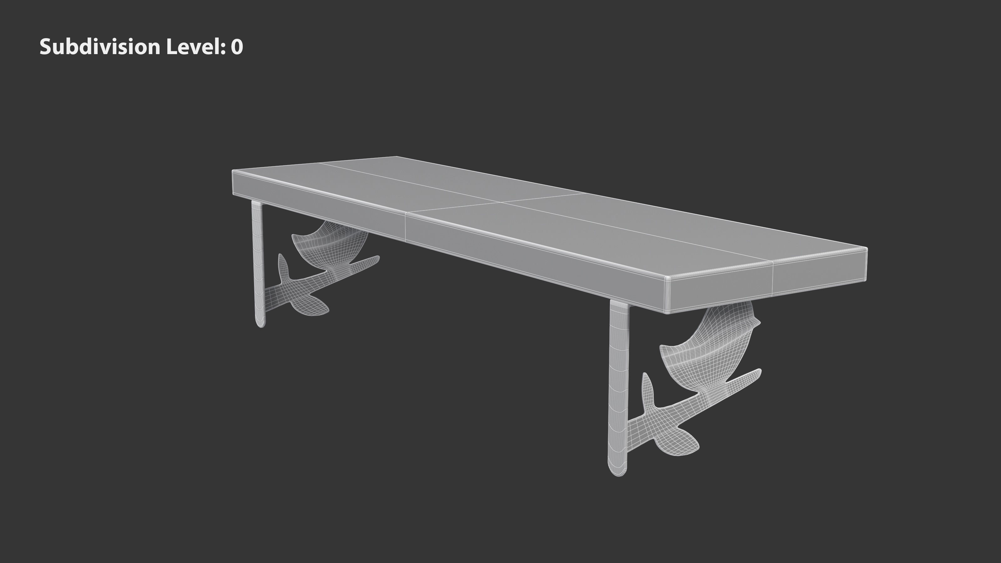 Wooden Wall Shelf with Bird Decoration 3D model_14