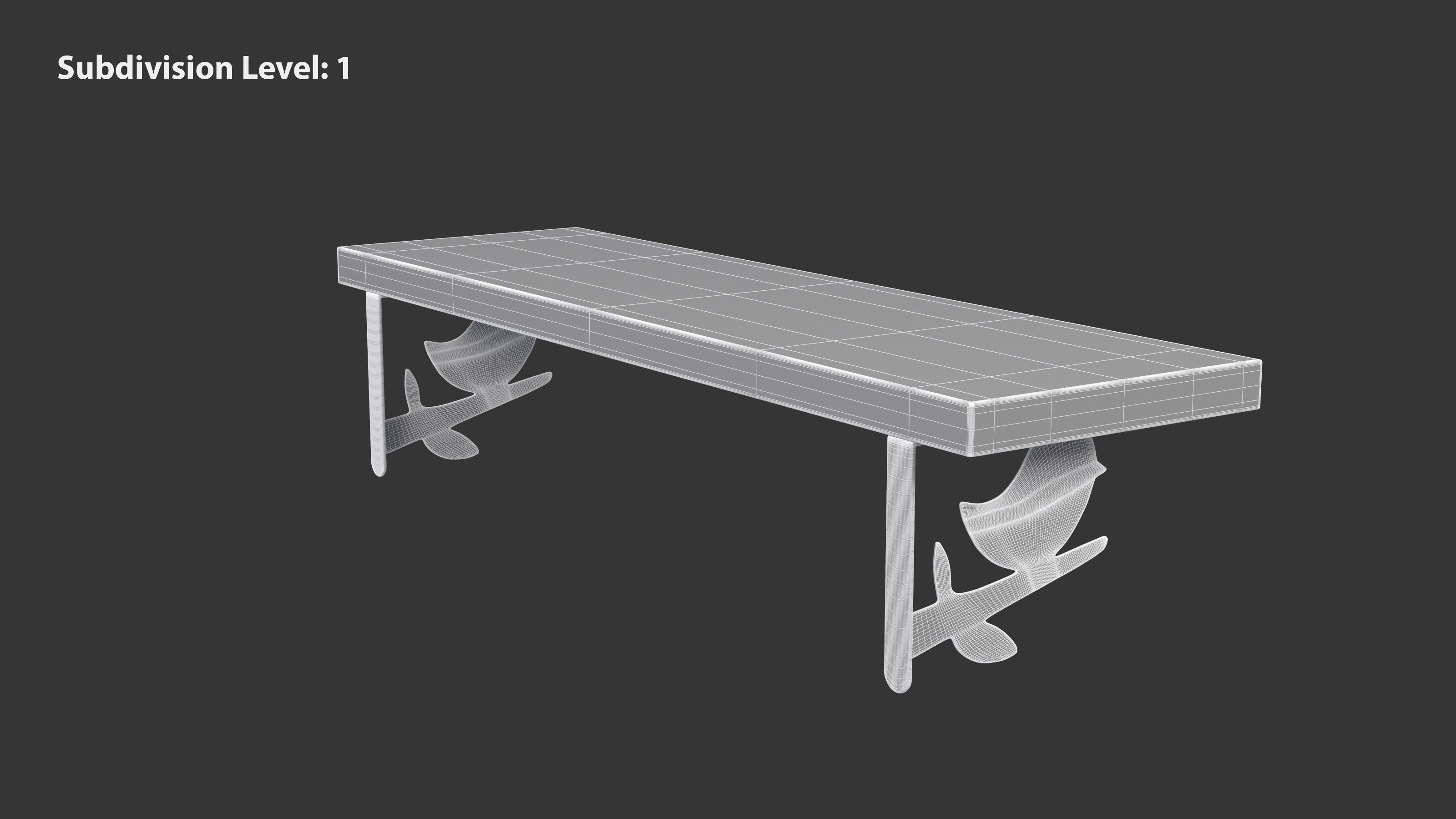 Wooden Wall Shelf with Bird Decoration 3D model_15