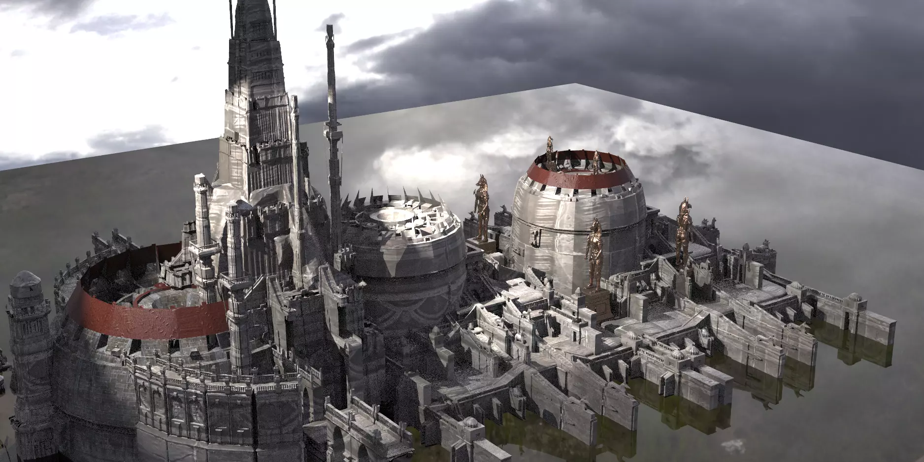 Horus Grand Arena versions Gods Pyramid 4 3D model_0