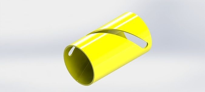 profile plastic tube Low-poly 3D model