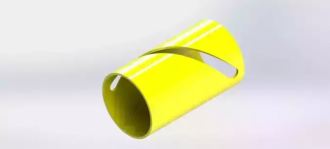 profile plastic tube Low-poly 3D model