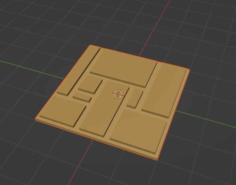 Modular egyptian stage voxel art 3D model_16