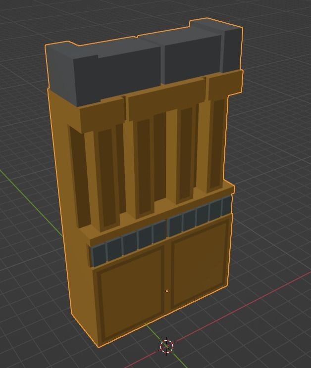 Modular egyptian stage voxel art 3D model_23