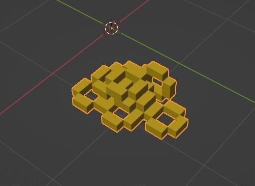 Modular egyptian stage voxel art 3D model_28