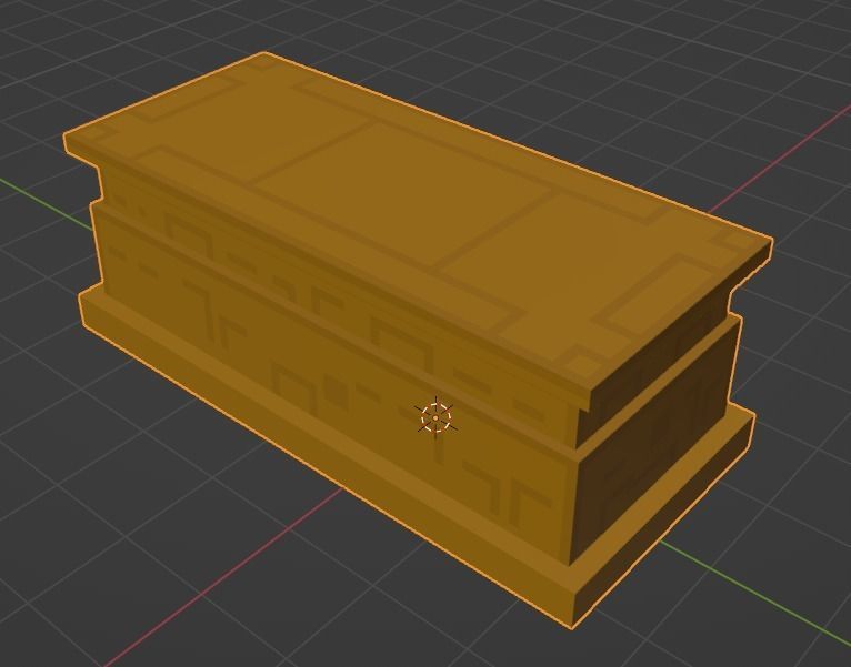 Modular egyptian stage voxel art 3D model_10