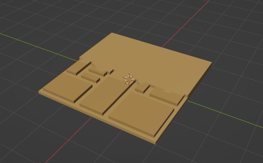 Modular egyptian stage voxel art 3D model_15