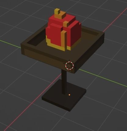 Modular egyptian stage voxel art 3D model_21