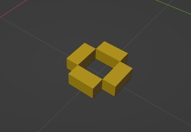 Modular egyptian stage voxel art 3D model_7