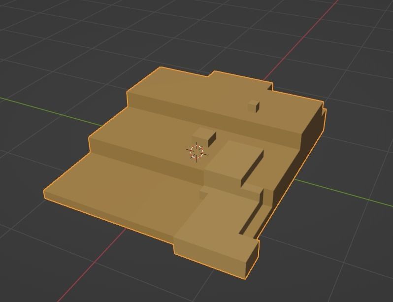 Modular egyptian stage voxel art 3D model_13