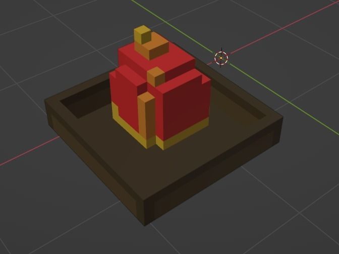 Modular egyptian stage voxel art 3D model_20