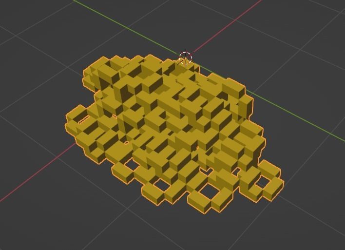 Modular egyptian stage voxel art 3D model_30
