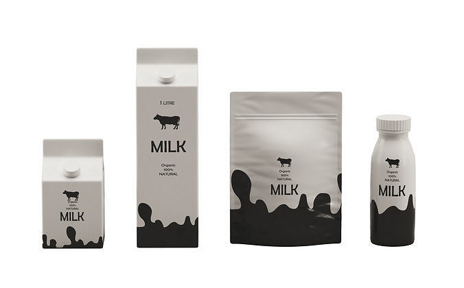 Collection of boxes and bags for mockup 3D model