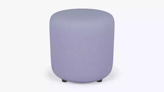  Round Fabric Ottoman 3D model