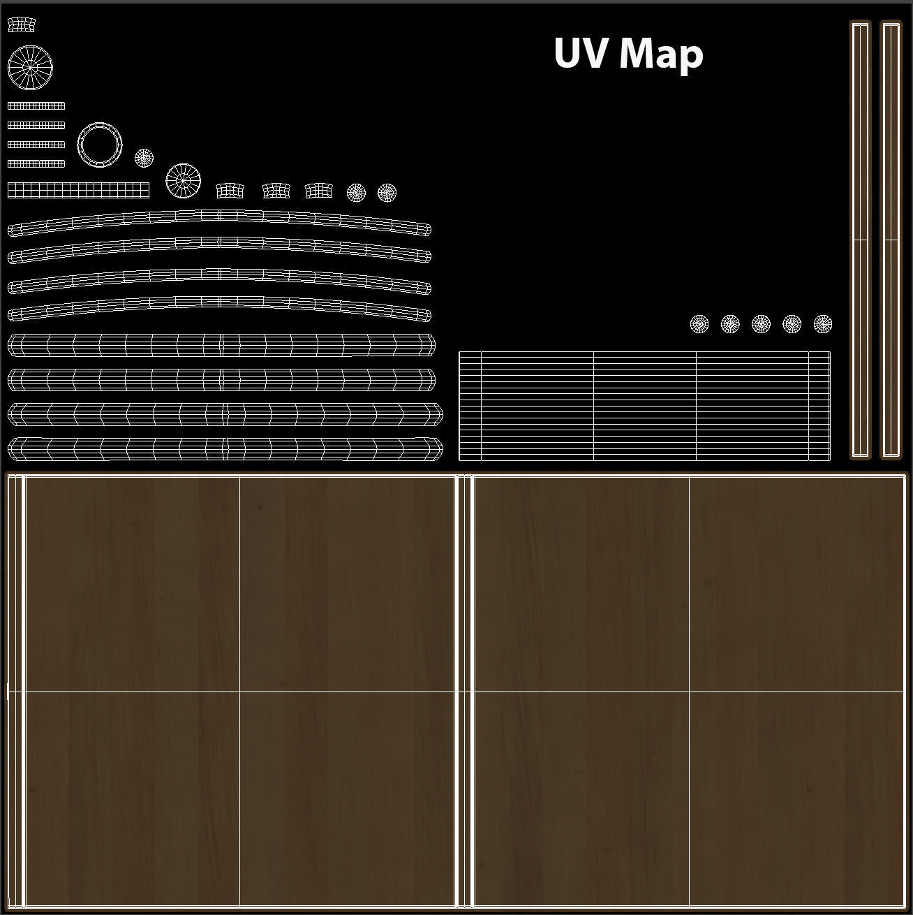 Restaurant Square Table with Metal Base and Wood Top Low-poly 3D model_15