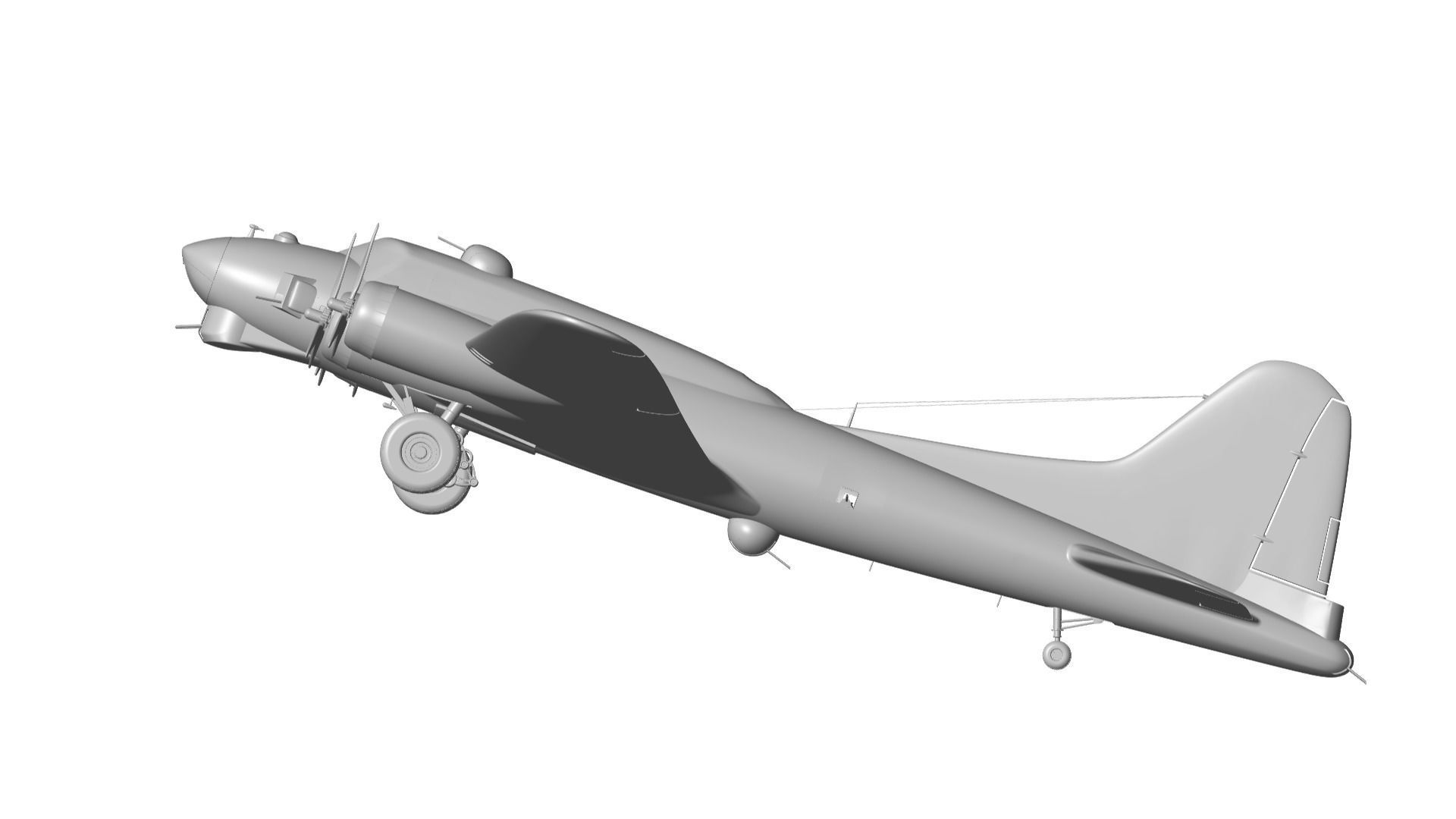  Boeing B-17G Flying Fortress 3D model_2