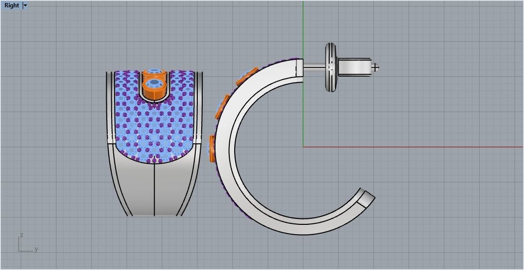 ring earring set  3D print model_6