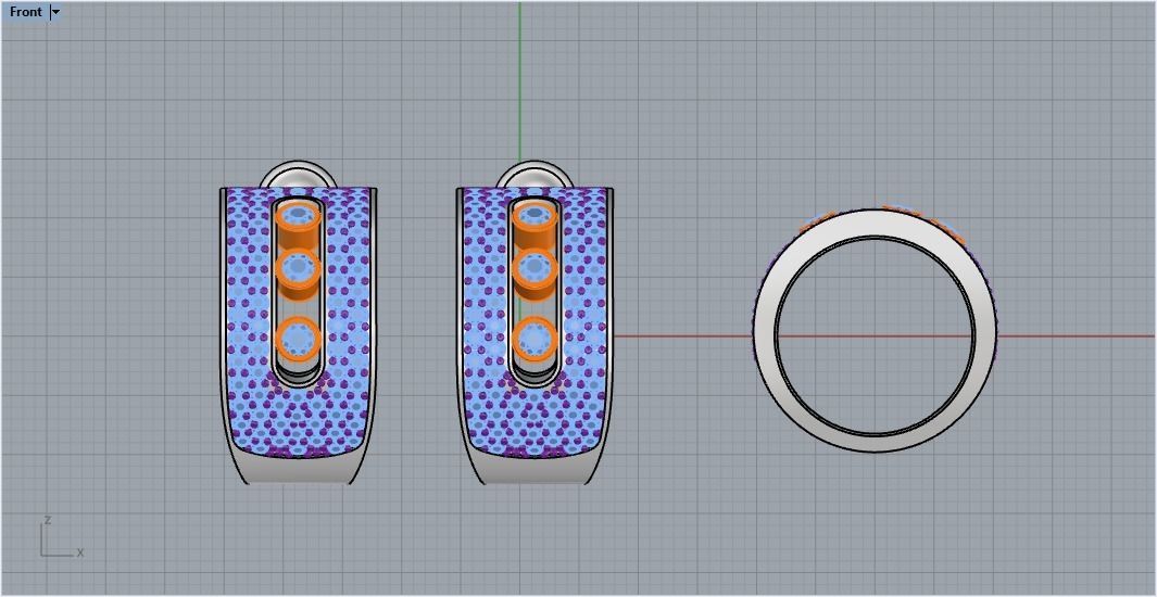 ring earring set  3D print model_5