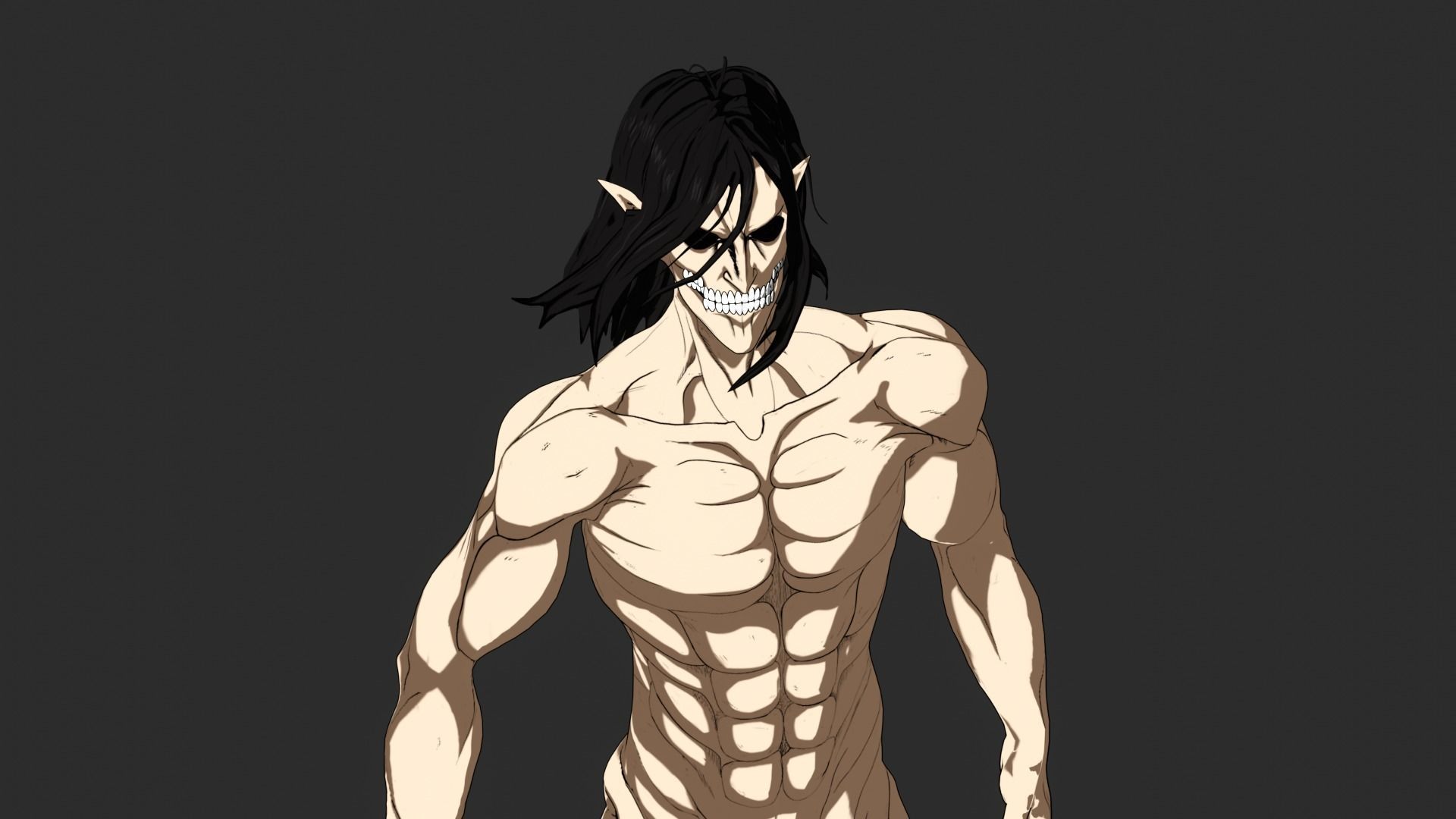 Attack Titan Cel-shaded and rigged 3D model_6