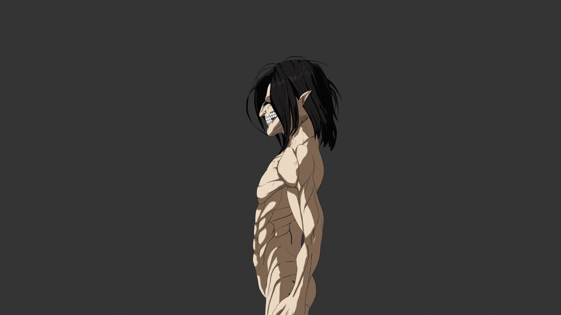 Attack Titan Cel-shaded and rigged 3D model_3