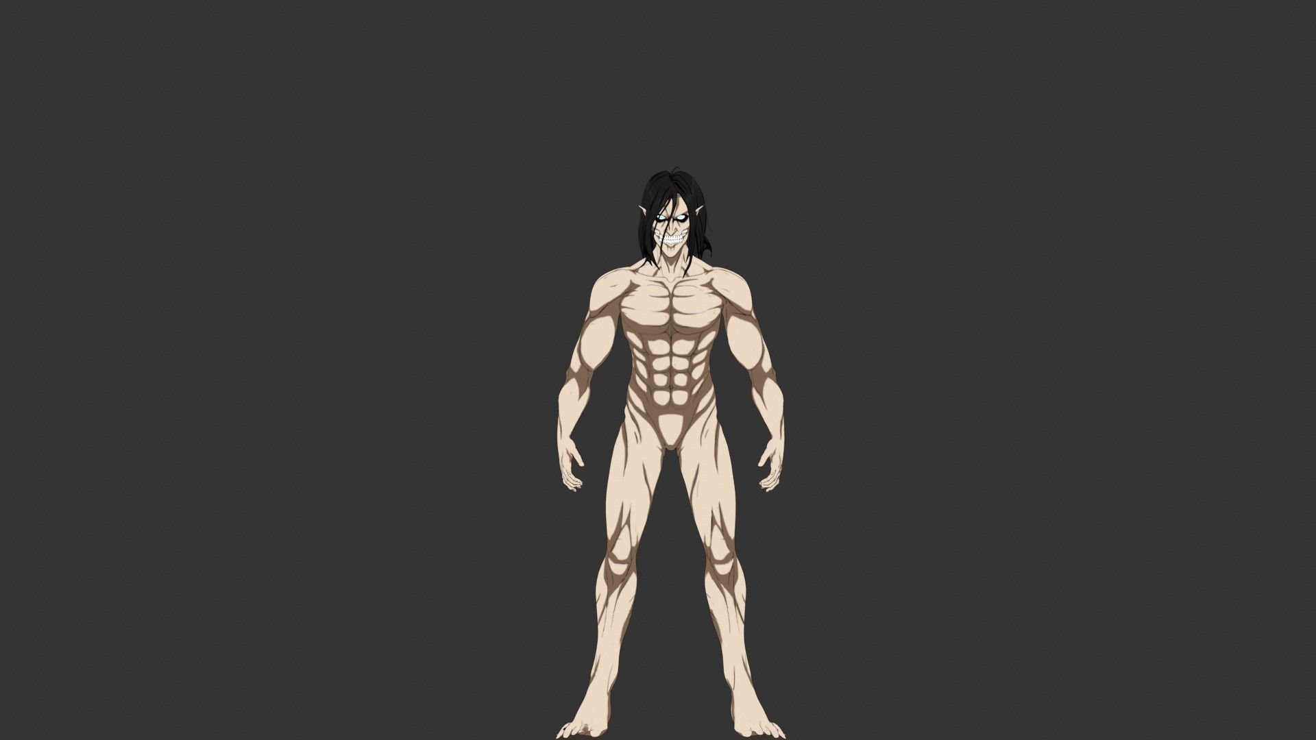 Attack Titan Cel-shaded and rigged 3D model_4
