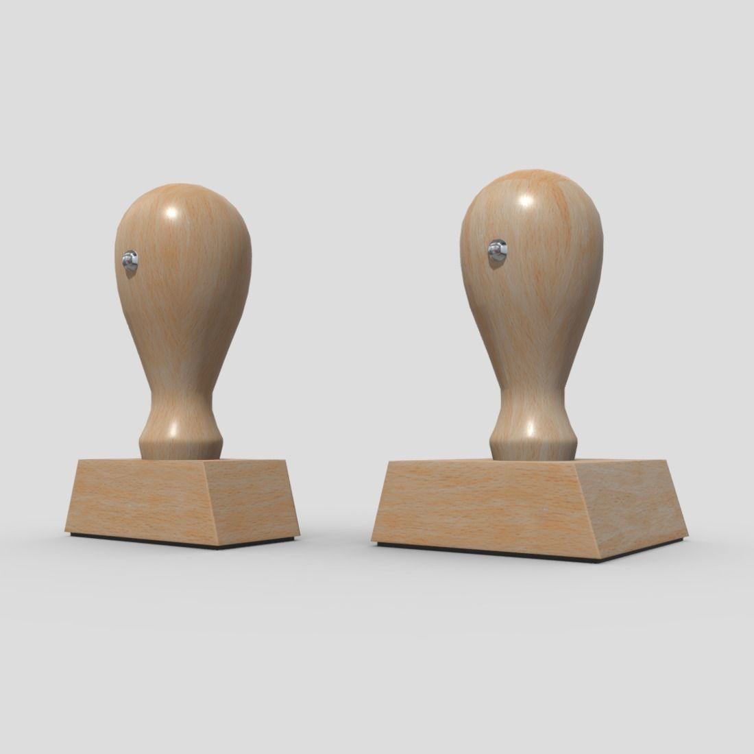 Rubber Stamp Low-poly 3D model_11