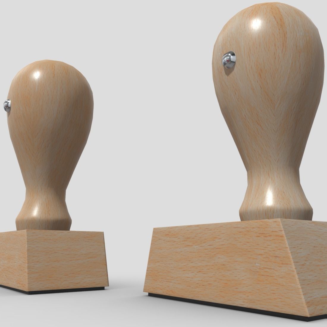 Rubber Stamp Low-poly 3D model_13