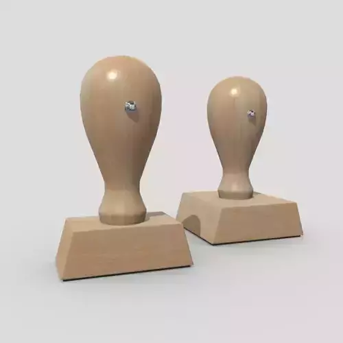 Rubber Stamp Low-poly 3D model