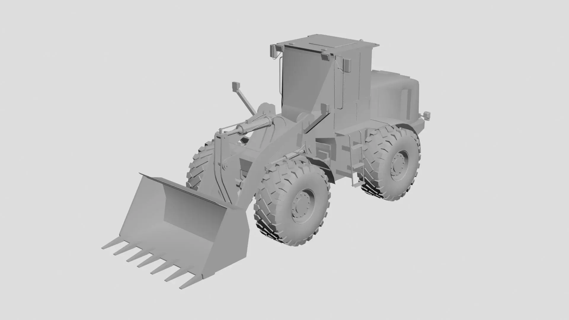 backhoe loader 3D model_0