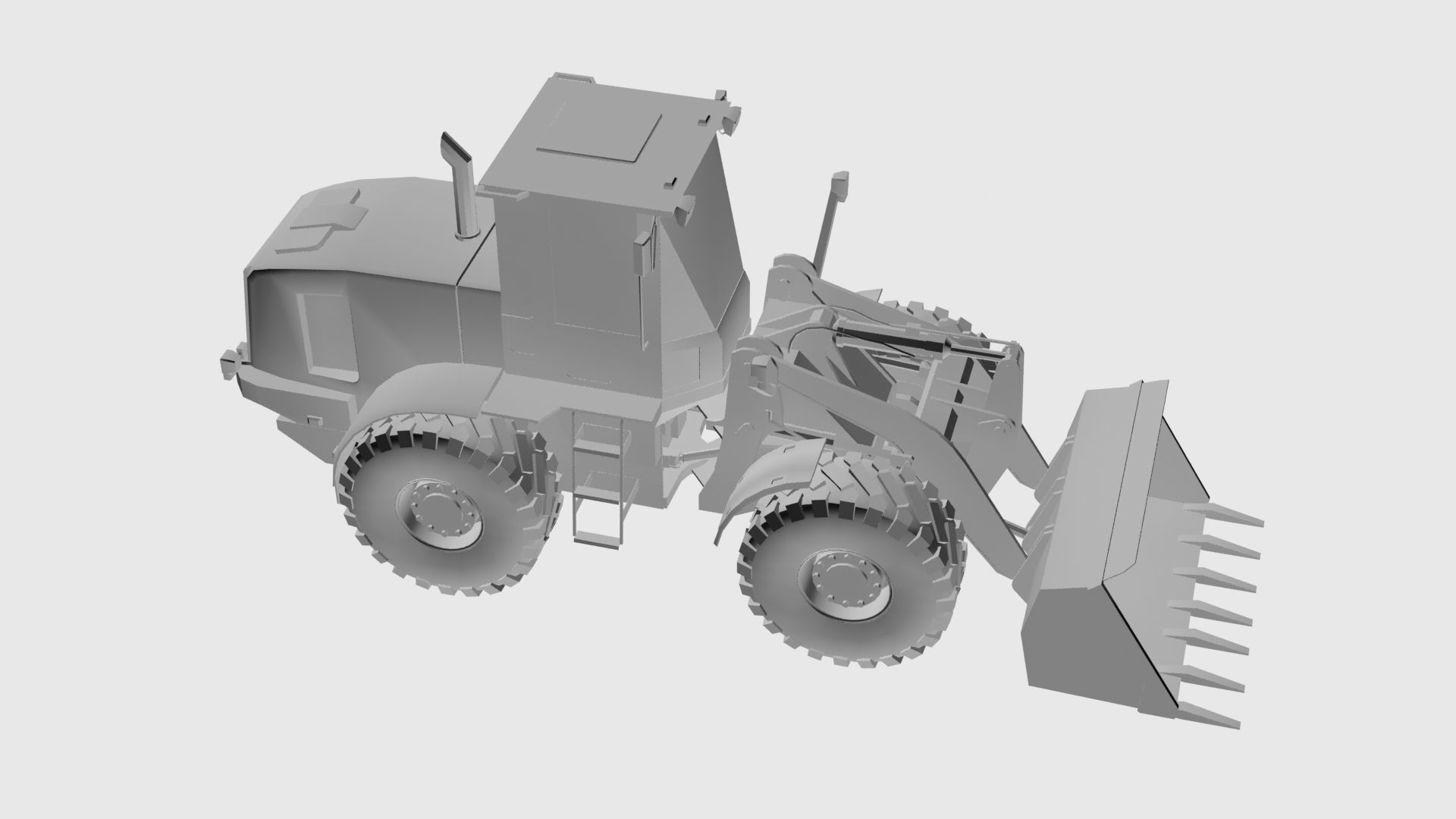 backhoe loader 3D model_5