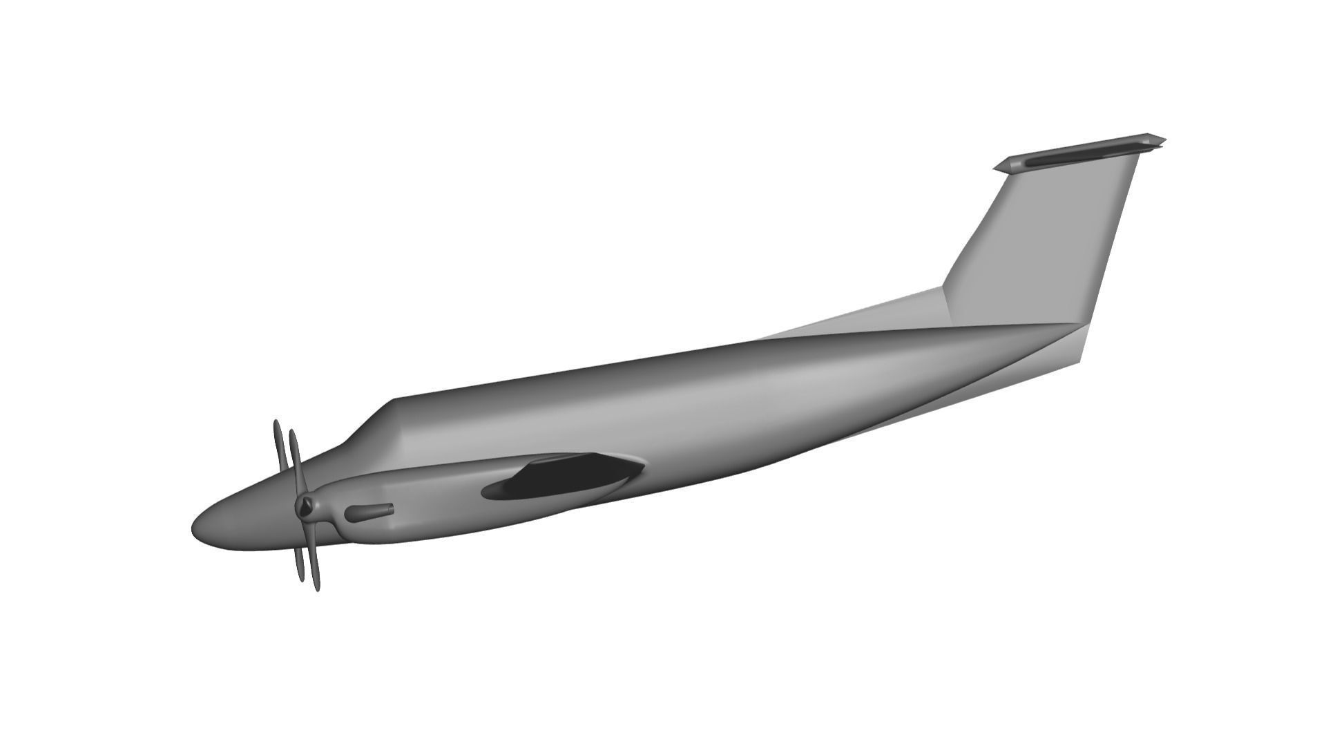 Beechcraft King Air B-200  3D model_3