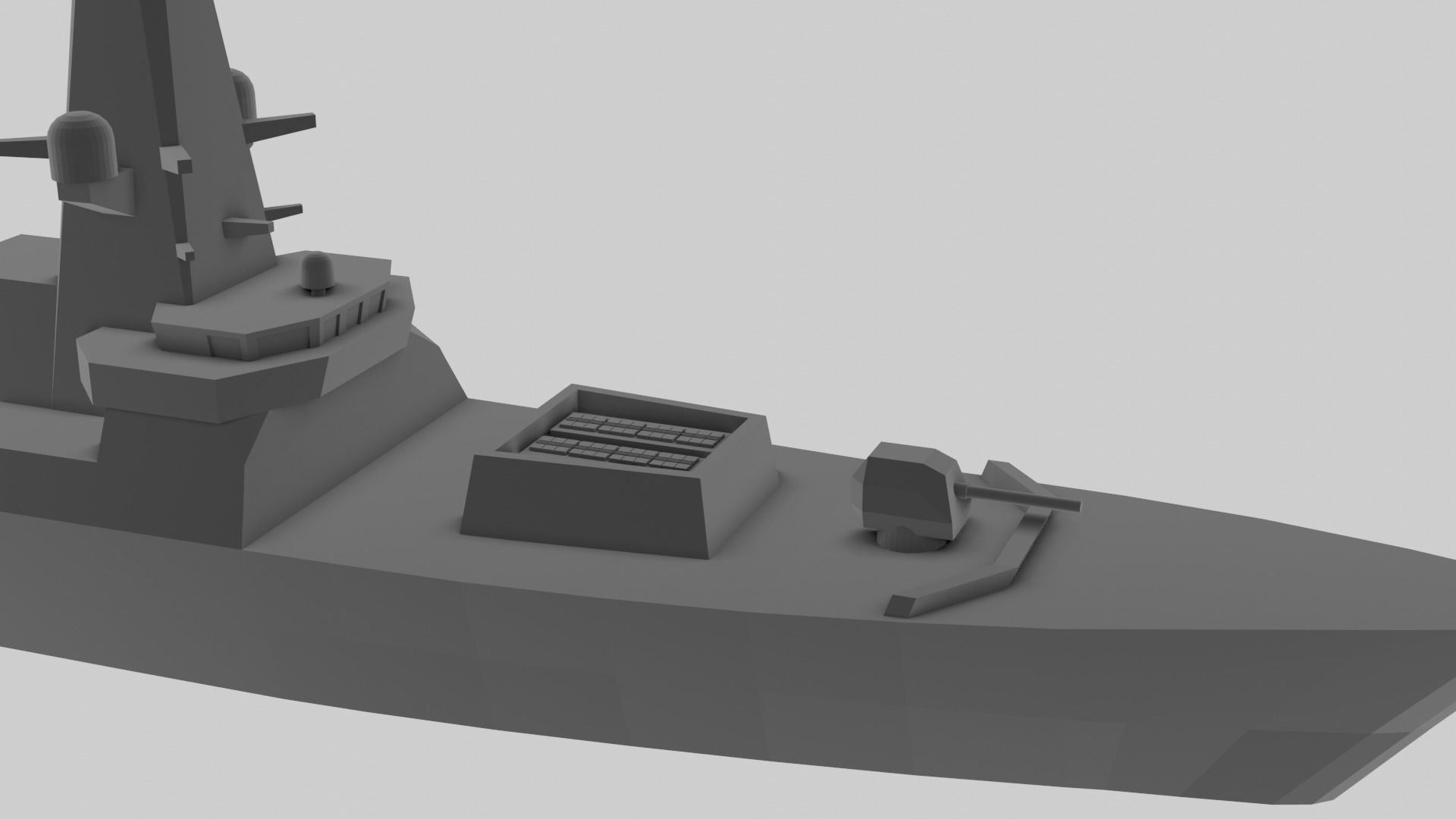 HMS Daring D32 - Model for small scale printing 3D print model_1