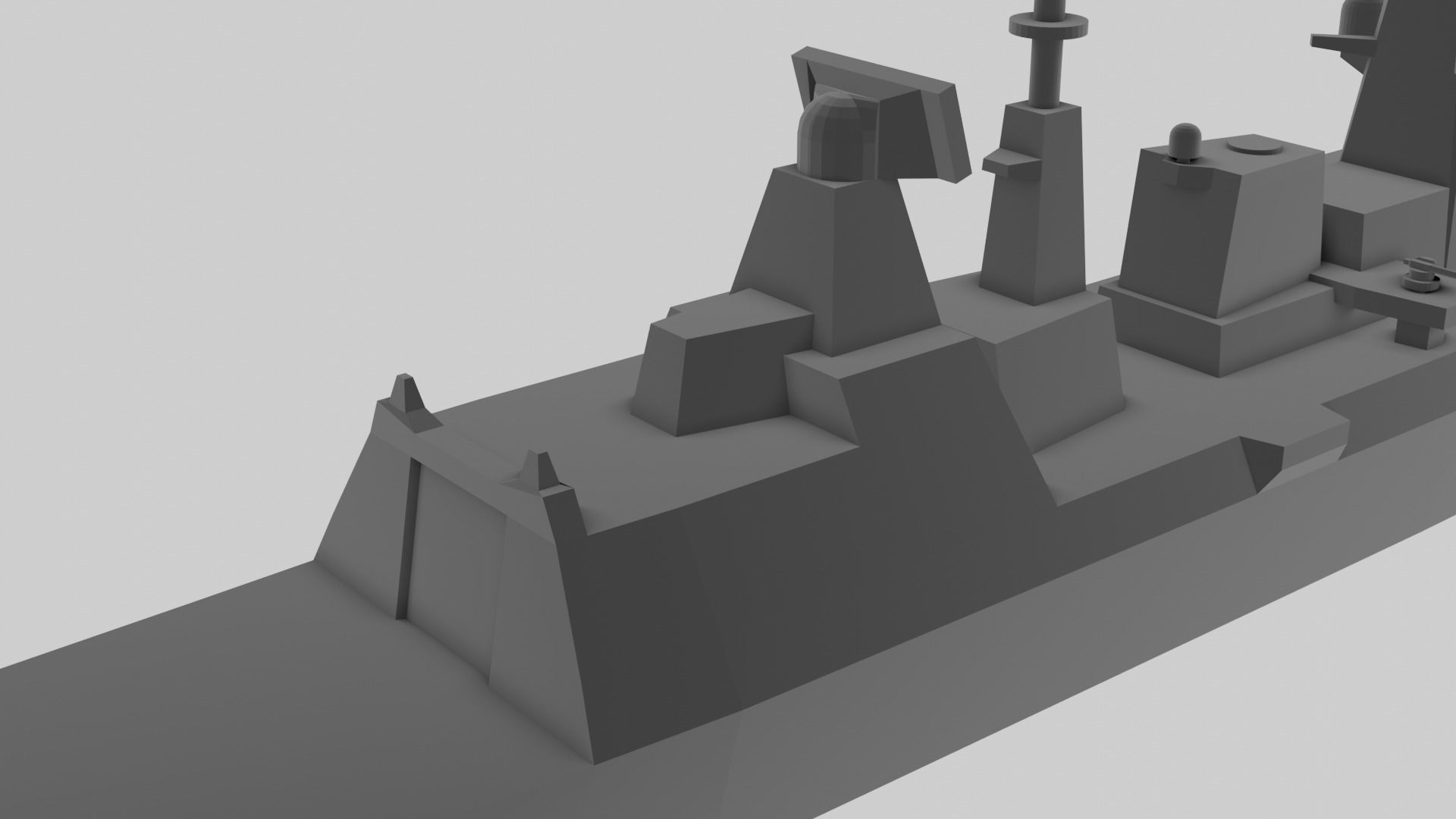 HMS Daring D32 - Model for small scale printing 3D print model_4