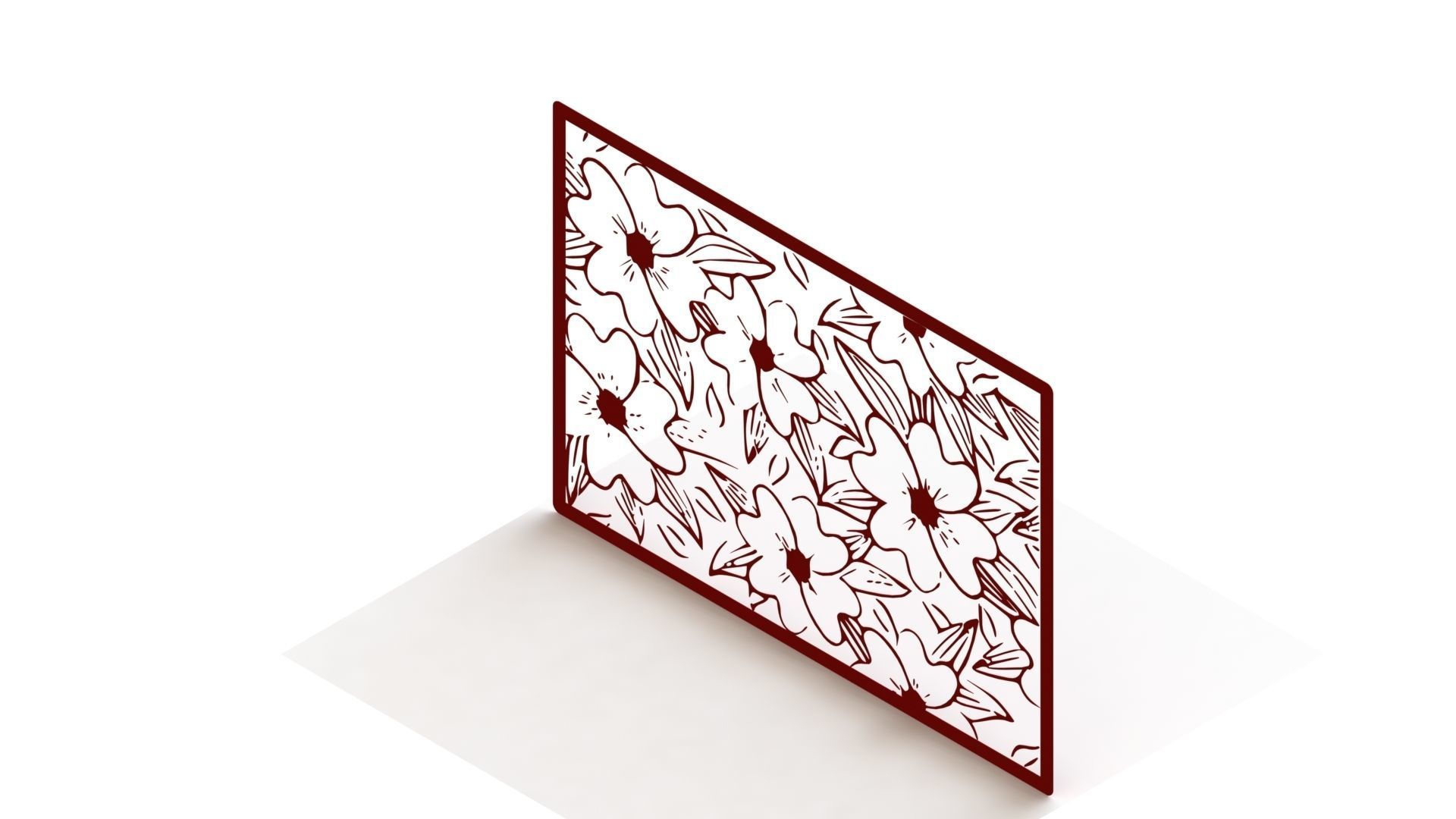 flowred pattren Design 3D model_1