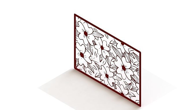 flowred pattren Design 3D model