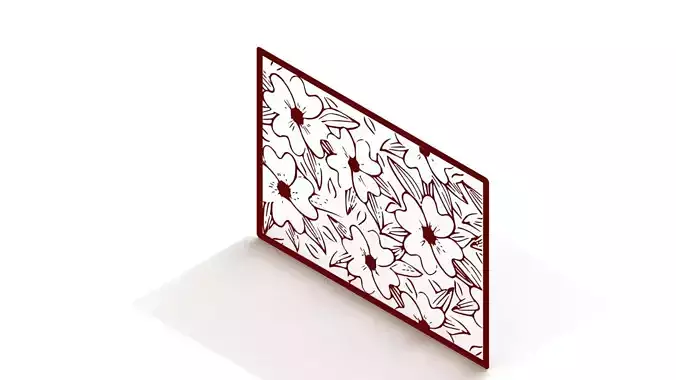 flowred pattren Design 3D model