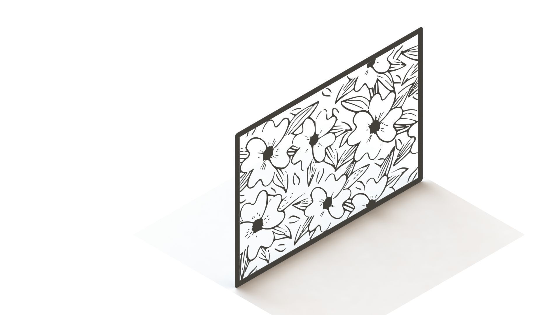 flowred pattren Design 3D model_3