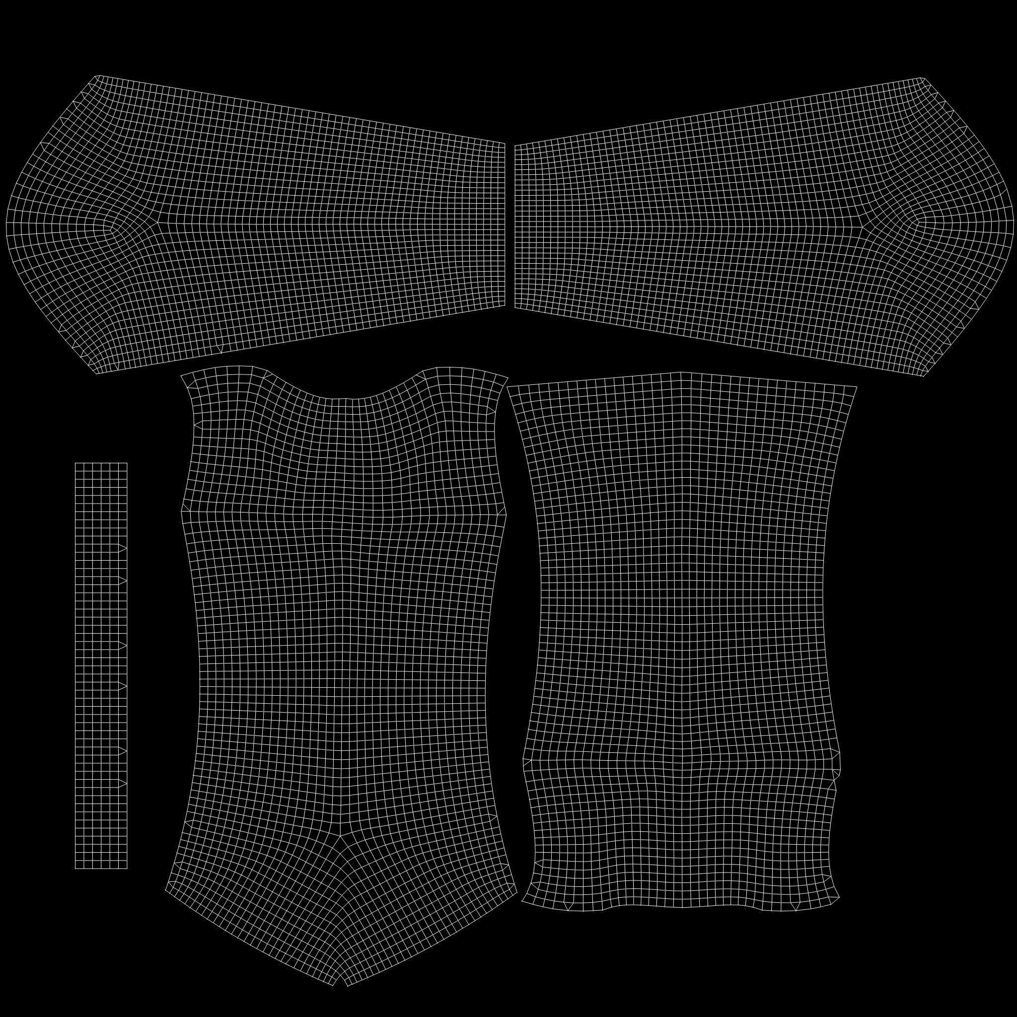 Geometric Patterns Futuristic Outfit Low-poly 3D model_20