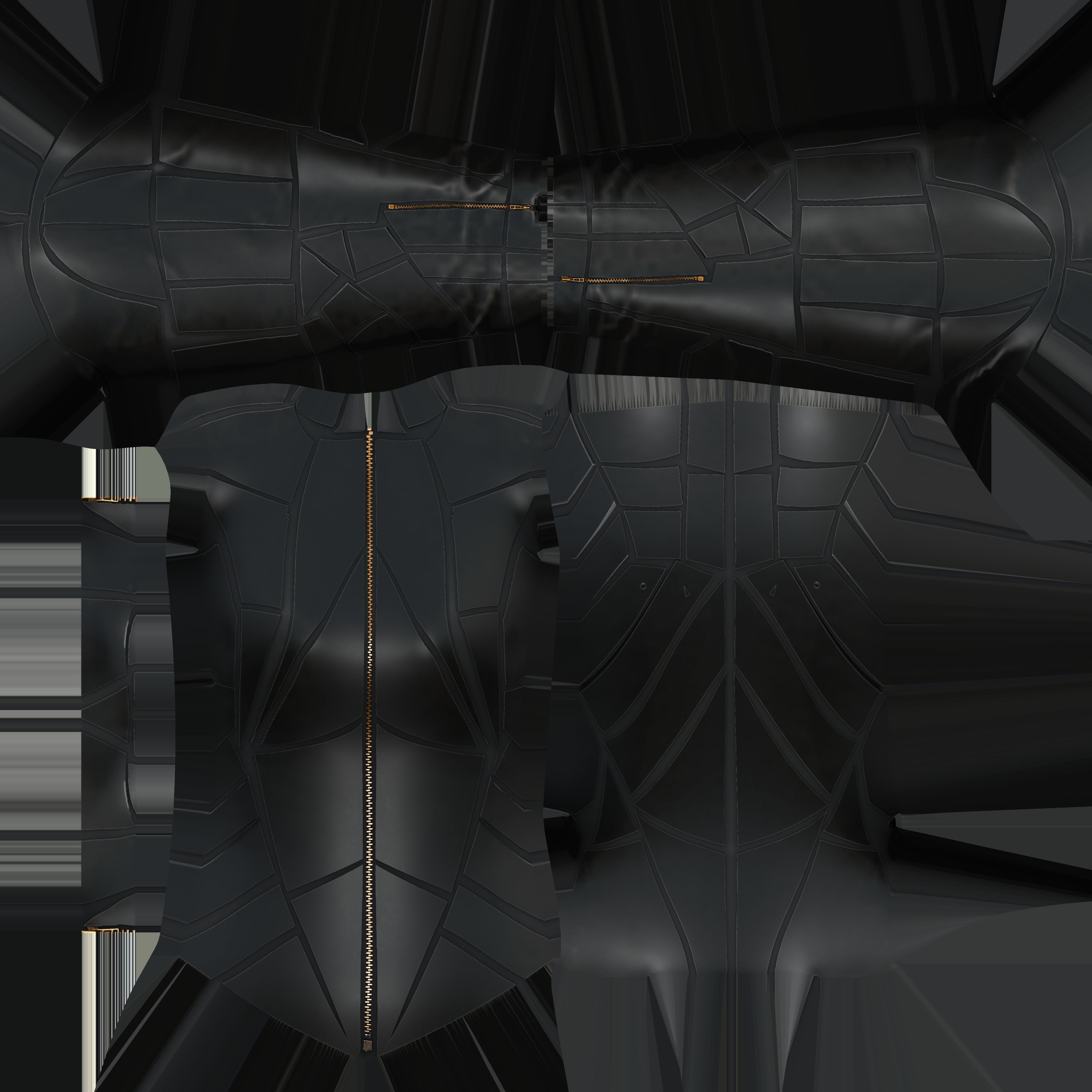 Geometric Patterns Futuristic Outfit Low-poly 3D model_12